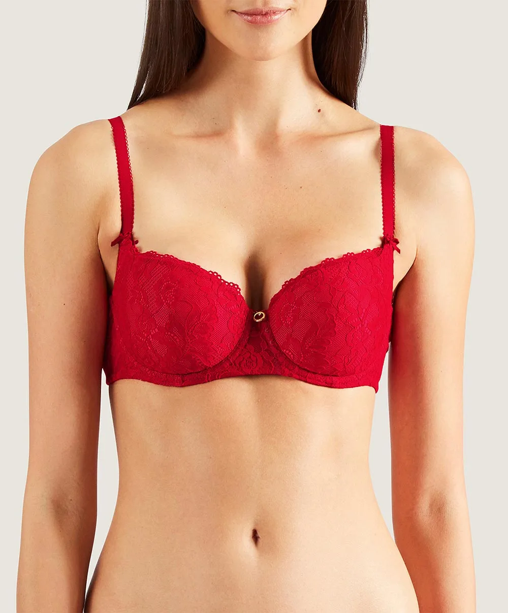 Soutien-gorge Corbeille Coque Rouge De La Collection Lingerie Permanente Rosessence Par Aubade Paris. 3 Soutien-gorge Corbeille Coque Rouge De La Collection Lingerie Permanente Rosessence Par Aubade Paris.