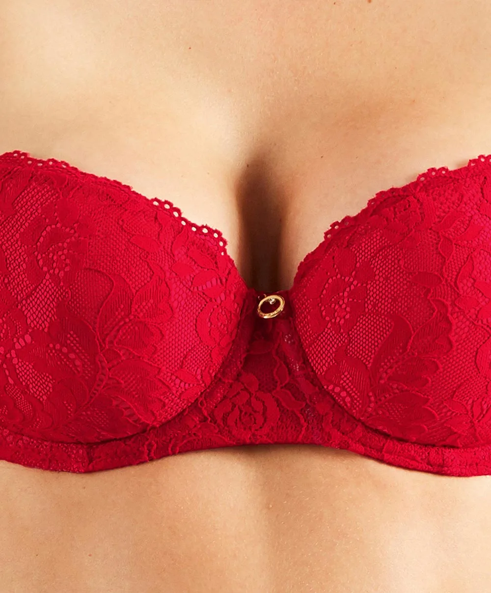 Soutien-gorge Corbeille Coque Rouge De La Collection Lingerie Permanente Rosessence Par Aubade Paris. 5 Soutien-gorge Corbeille Coque Rouge De La Collection Lingerie Permanente Rosessence Par Aubade Paris. – Image 3