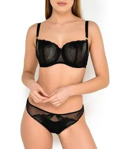 ANTINÉA DE LISE CHARMEL Soutien-gorge Corbeille Couture Verticale Noir Argent Collection Bijou De Nuit Par Antinéa De Lise Charmel. -SOUTIEN-GORGE Soldes Boutique Soutien gorge corbeille couture verticale grande taille Antinea de Lise Charmel Bijou de Nuit noir argent noir argent DCG3403 NA 3