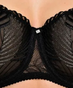 ANTINÉA DE LISE CHARMEL Soutien-gorge Corbeille Couture Verticale Noir Argent Collection Bijou De Nuit Par Antinéa De Lise Charmel. -SOUTIEN-GORGE Soldes Boutique Soutien gorge corbeille couture verticale grande taille Antinea de Lise Charmel Bijou de Nuit noir argent noir argent DCG3403 NA 4
