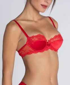Soutien-gorge Corbeille En Soie Lise Charmel Collection Splendeur Soie, Coloris Rouge. -SOUTIEN-GORGE Soldes Boutique Soutien gorge corbeille en soie Lise Charmel Splendeur soie rouge rouge ACC3080 RS 503