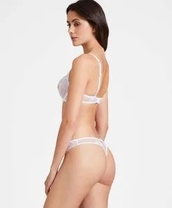 Soutien-gorge  Corbeille Collection Fleur De Tattoo De La Maison De Lingerie Sexy Aubade Paris. -SOUTIEN-GORGE Soldes Boutique Soutien gorge corbeille fleur de tattoo Aubade blanc TB14 BLANC 3
