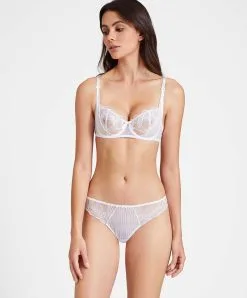 Soutien-gorge  Corbeille Collection Fleur De Tattoo De La Maison De Lingerie Sexy Aubade Paris. -SOUTIEN-GORGE Soldes Boutique Soutien gorge corbeille fleur de tattoo Aubade blanc TB14 BLANC 4