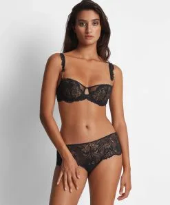 Soutien-gorge Corbeille Aubade De La Collection Lingerie Flowermania. -SOUTIEN-GORGE Soldes Boutique Soutien gorge corbeille flowermania Aubade noir LAF14 NOIR 1