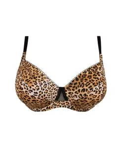 ANTIGEL DE LISE CHARMEL Soutien-gorge Corbeille Bonnets Profonds Collection Libre Panthère Coloris Fauve Et Noir De Chez Antigel Par Lise Charmel. -SOUTIEN-GORGE Soldes Boutique Soutien gorge corbeille grande taille Antigel de Lise Charmel Libre Panthere fauve et noir panthere FCH2838 FN 10