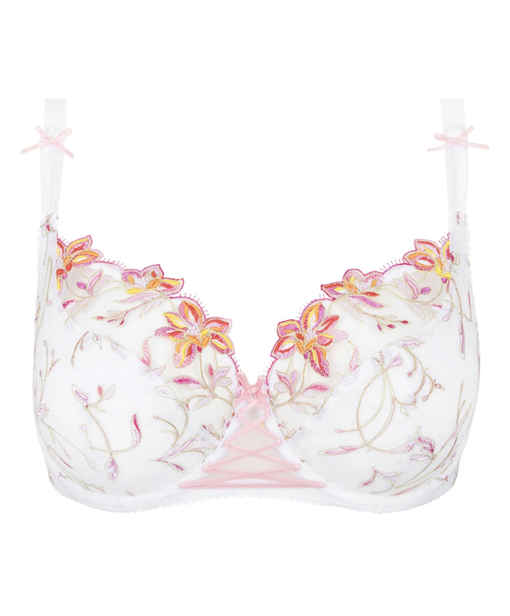Soutien-gorge Grande Taille Corbeille à Fleurs De La Collection Été Frivole Coloris Blanc Fleuri De Chez Lise Charmel. 9 Soutien-gorge Grande Taille Corbeille à Fleurs De La Collection Été Frivole Coloris Blanc Fleuri De Chez Lise Charmel. – Image 7