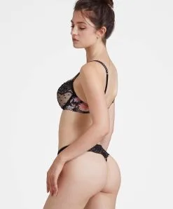 Soutien-gorge Corbeille En Promotion De La Collection Aubade Magic Garden. -SOUTIEN-GORGE Soldes Boutique Soutien gorge corbeille magic garden Aubade noir IAF14 PIVN 2