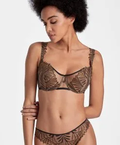Soutien-gorge Corbeille Aubade X Iris Van Herpen Collection Sensory Illusion. -SOUTIEN-GORGE Soldes Boutique Soutien gorge corbeille sensory illusion Aubade golden leaves RCF14 GLEA