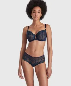 Soutien-gorge Corbeille Aubade De La Collection Velvet Memories. -SOUTIEN-GORGE Soldes Boutique Soutien gorge corbeille velvet memories Aubade bleu nuit RBF14 TWIL 2