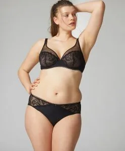 Simone Perele Soutien-gorge Décolleté Plongeant à Armatures Simone Pérèle Collection De Lingerie Permanente Bloom Coloris Noir. -SOUTIEN-GORGE Soldes Boutique Soutien gorge decollete plongeant a armatures Simone Perele Bloom noir 12Y319 015 11