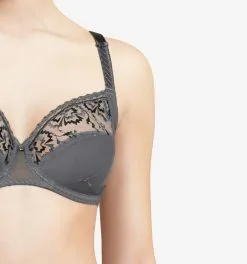 Soutien-gorge Armatures Couvrant Grande Taille Chantelle Lingerie De La Collection Every Curve Coloris Gris Ardoise. -SOUTIEN-GORGE Soldes Boutique Soutien gorge emboitant Chantelle every curve ardoise gris C16B10 047 3