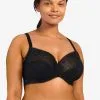 Soutien-gorge Armatures Couvrant Grande Taille Noir Collection Day To Night De Chez Chantelle.  -SOUTIEN-GORGE Soldes Boutique Soutien gorge emboitant grande taille Chantelle Day to Night noir C15F10 011 1