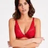 Soutien-gorge Foulard Triangle Plunge Effet Push Rouge De La Collection Lingerie Permanente Rosessence Par Aubade Paris.