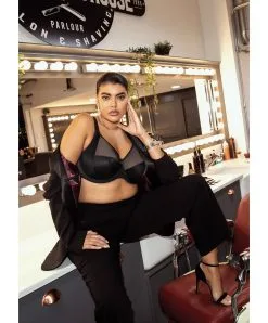 Soutien-gorge Grande Taille à Armatures De La Collection Kintai Par Elomi. 11 Soutien-gorge Grande Taille à Armatures De La Collection Kintai Par Elomi. -SOUTIEN-GORGE Soldes Boutique Soutien gorge grande taille armature plongeant Elomi Kintai noir EL301205 BLK fashion 2