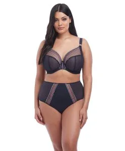Soutien-gorge Grande Taille Décolleté Plongeant De La Collection Matilda Par Elomi. -SOUTIEN-GORGE Soldes Boutique Soutien gorge grande taille armature plongeant Elomi Matilda unicorn bleu marine EL8900 UNN ensemble