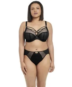 Soutien-gorge Grande Taille à Armatures De La Collection Sachi Par Elomi. 8 Soutien-gorge Grande Taille à Armatures De La Collection Sachi Par Elomi. -SOUTIEN-GORGE Soldes Boutique Soutien gorge grande taille armature plongeant Elomi Sachi Noir EL4350 BLK ensemble