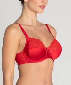 Soutien-gorge Grande Taille En Soie Lise Charmel Collection Splendeur Soie, Coloris Rouge. -SOUTIEN-GORGE Soldes Boutique Soutien gorge grande taille en soie Lise Charmel Splendeur soie rouge rouge ACC6180 RS 503