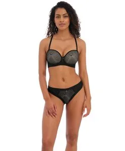Soutien-gorge Moulé Avec Armatures Bretelles Amovibles De La Collection Tailored Coloris Noir Par Freya Lingerie.  -SOUTIEN-GORGE Soldes Boutique Soutien gorge moule armatures bretelles amovibles Freya Tailored noir AA401109 BLK 2
