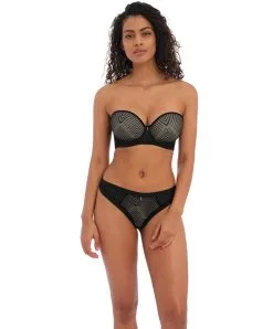 Soutien-gorge Moulé Avec Armatures Bretelles Amovibles De La Collection Tailored Coloris Noir Par Freya Lingerie.  -SOUTIEN-GORGE Soldes Boutique Soutien gorge moule armatures bretelles amovibles Freya Tailored noir AA401109 BLK 3