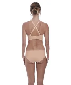 Soutien-gorge Sans Bretelles Moulé Avec Armatures Collection Aura De Chez Fantasie Lingerie.  -SOUTIEN-GORGE Soldes Boutique Soutien gorge moule sans bretelles armatures Fantasie Aura natural beige chair FL2323 NAE ensemble dos 2