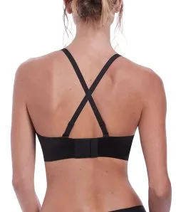 Soutien-gorge Sans Bretelles Moulé Avec Armatures Collection Aura De Chez Fantasie Lingerie. -SOUTIEN-GORGE Soldes Boutique Soutien gorge moule sans bretelles armatures Fantasie Aura noir FL2320 BLK dos 2