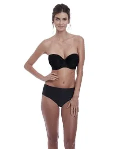 Soutien-gorge Sans Bretelles Moulé Avec Armatures Collection Aura De Chez Fantasie Lingerie.  -SOUTIEN-GORGE Soldes Boutique Soutien gorge moule sans bretelles armatures Fantasie Aura noir FL2323 BLK ensemble
