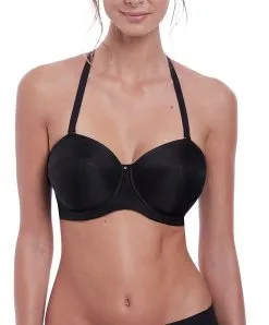 Soutien-gorge Sans Bretelles Moulé Avec Armatures Collection Aura De Chez Fantasie Lingerie.  -SOUTIEN-GORGE Soldes Boutique Soutien gorge moule sans bretelles armatures Fantasie Aura noir FL2323 BLK face 2