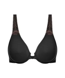 Soutien-gorge Ouverture Frontale Lisse Décolleté Plongeant Collection De Lingerie Quotidienne Soft Embrace Coloris Noir Par Wacoal.  -SOUTIEN-GORGE Soldes Boutique Soutien gorge ouverture frontale lisse decollete plongeant Wacoal Soft Embrace noir WA851311 BLK 1001