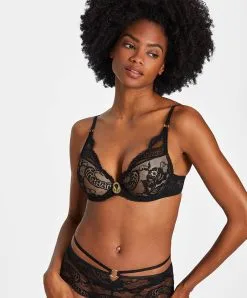 Soutien-gorge Plongeant En Dentelle Leavers De La Ligne Ultra Luxe Precious Tale Signé Aubade Paris. -SOUTIEN-GORGE Soldes Boutique Soutien gorge plongeant precious tale Aubade noir REN81 NOMY