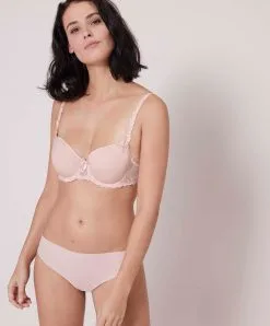 Simone Perele Soutien-gorge Spacer Décolleté Plongeant Bretelles Multipositions Simone Pérèle Collection De Lingerie Permanente Andora Coloris Poudre.   -SOUTIEN-GORGE Soldes Boutique Soutien gorge plunge armature galbe Simone Perele Andora poudre rose pastel 131316 383 11