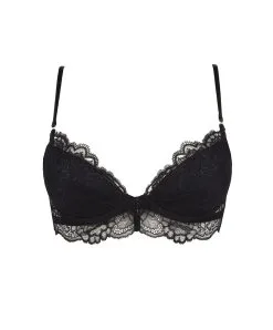 Soutien-gorge Push-up Ligne Sublime En Dentelle De La Marque De Lingerie Française Lise Charmel.  -SOUTIEN-GORGE Soldes Boutique Soutien gorge push up Lise Charmel Sublime en dentelle noir ACH3513 NO 101