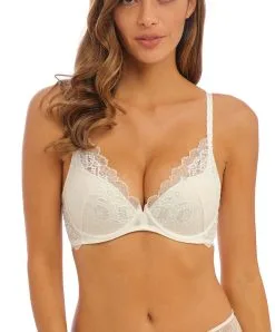 Soutien-gorge Push-up Plunge Wacoal De La Collection Lace Perfection, Coloris Gardenia (=ivoire).