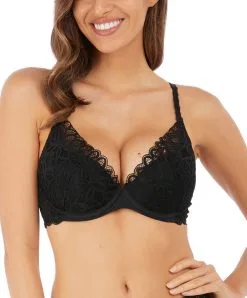 Soutien-gorge Push-up Sexy De La Nouvelle Collection De Lingerie Noire Raffiné De Chez Wacoal.
