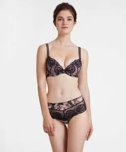 Soutien-gorge Push-up En Promotion De La Collection Aubade Magic Garden. -SOUTIEN-GORGE Soldes Boutique Soutien gorge push up magic garden Aubade noir IAN18 PIVN 3