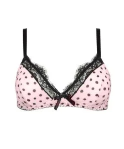 ANTIGEL DE LISE CHARMEL Soutien-gorge Sans Armatures Collection Scénario Pois De Chez Antigel Par Lise Charmel, Coloris Pois Noir. -SOUTIEN-GORGE Soldes Boutique Soutien gorge sans armatures Antigel de Lise Charmel Scenario Pois rose a pois pois noir ECG6592 PN packshot