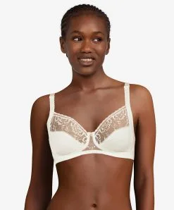 Soutien-gorge Sans Armatures Chantelle Lingerie De La Collection Every Curve Coloris Milk.  -SOUTIEN-GORGE Soldes Boutique Soutien gorge sans armatures Chantelle every curve ivoire nacre C16B20 0LW 4