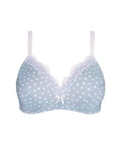 ANTIGEL DE LISE CHARMEL Soutien-gorge Sans Armatures Grande Taille Collection Pois Sixties De Chez Antigel Par Lise Charmel, Coloris Bleu Sterling. -SOUTIEN-GORGE Soldes Boutique Soutien gorge sans armatures grande taille Antigel de Lise Charmel Pois Sixties bleu sterling pois blanc FCH6592 BS 10 1