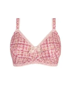 ANTIGEL DE LISE CHARMEL Soutien-gorge Sans Armatures Grande Taille Collection Un Amour De Tweed En Coloris Rose Amour De Chez Antigel Par Lise Charmel.