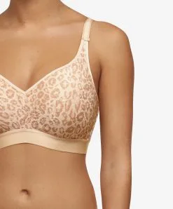 Soutien-gorge Sans Armatures Collection Lingerie Invisible Grande Taille C Magnifique De La Marque De Lingerie Chantelle, Coloris Leo Neutral. -SOUTIEN-GORGE Soldes Boutique Soutien gorge sans armatures grande taille Chantelle C Magnifique leo neutral panthere C18920 0QR 3