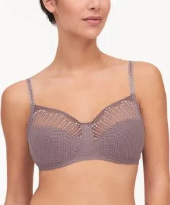 Soutien-gorge Sans Armatures Maintien Chantelle De La Collection Luminesce En Coloris Terre D'ombre Sauvage. -SOUTIEN-GORGE Soldes Boutique Soutien gorge sans armatures grande taille Chantelle Luminesce terre d ombre taupe C19K20 0C1 3