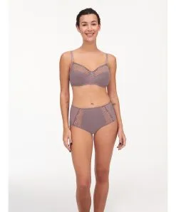 Soutien-gorge Sans Armatures Maintien Chantelle De La Collection Luminesce En Coloris Terre D'ombre Sauvage. -SOUTIEN-GORGE Soldes Boutique Soutien gorge sans armatures grande taille Chantelle Luminesce terre d ombre taupe C19K20 0C1 4