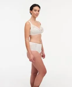 Soutien Gorge Sans Armatures Maintien Chantelle De La Collection Quotidienne Bold Curve, Coloris Ivoire Multicolore.  -SOUTIEN-GORGE Soldes Boutique Soutien gorge sans armatures maintien Chantelle Bold Curve ivoire multicolore nacre C13M20 0EN