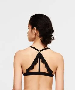 Soutien-gorge Triangle Sans Armature Chantal Thomass De La Collection Lingerie Sexy Abysse, Coloris Noir. -SOUTIEN-GORGE Soldes Boutique Soutien gorge sans armatures triangle Chantal Thomass Abysse noir T08E30 011 3