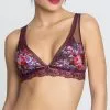 LISE CHARMEL Soutien-gorge Sans Armatures Collection Aveu En Fleurs, Coloris Aveu Pétale (=prune).