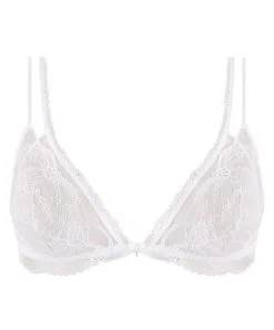Soutien-gorge Sans Armatures Collection De Lingerie Blanche Féérie Couture Par Lise Charmel. -SOUTIEN-GORGE Soldes Boutique Soutien gorge sans armatures triangle Lise Charmel Feerie Couture blanc ACH6574 BL 101