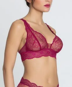 Soutien-gorge Sans Armatures Ligne Sublime En Dentelle De La Marque De Lingerie Française Lise Charmel, Coloris Fuchsia Sublime. 14 Soutien-gorge Sans Armatures Ligne Sublime En Dentelle De La Marque De Lingerie Française Lise Charmel, Coloris Fuchsia Sublime. -SOUTIEN-GORGE Soldes Boutique Soutien gorge sans armatures triangle Lise Charmel Sublime en dentelle fuchsia ACH6513 FS 3