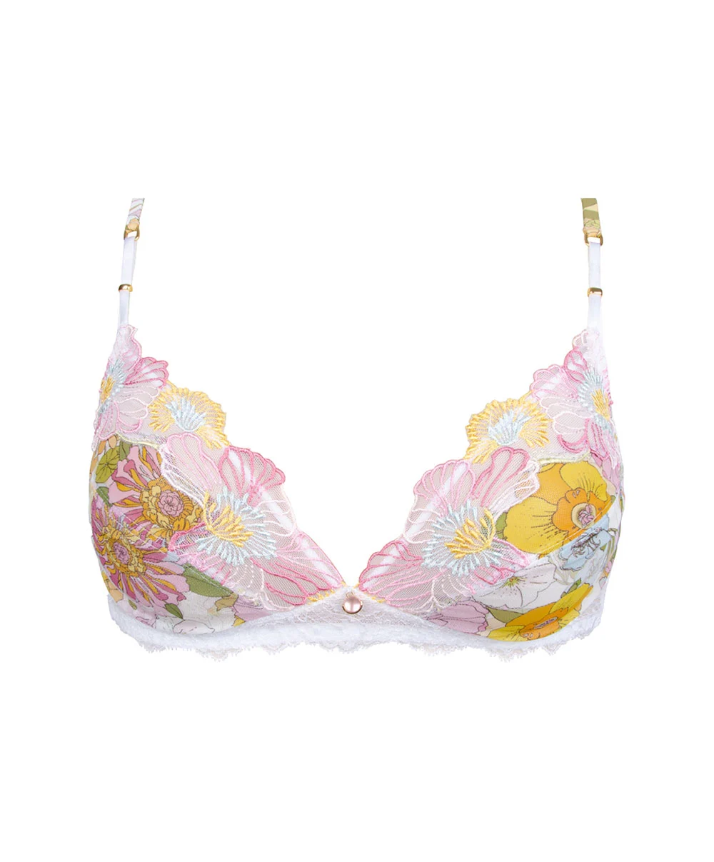 Soutien-gorge Sans Armatures à Fleurs De La Collection Féérie Florale Coloris Pastel Floral Présentée Par Lise Charmel. – Image 4