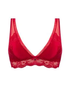 Soutien-gorge Sans Armatures En Soie Lise Charmel Collection Splendeur Soie, Coloris Rouge. -SOUTIEN-GORGE Soldes Boutique Soutien gorge sans armatures triangle en soie Lise Charmel Splendeur soie rouge rouge ACC6580 RS 1001