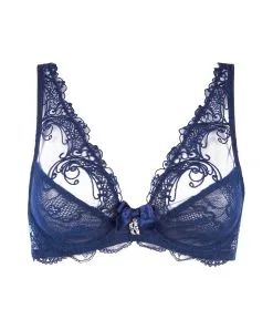 Soutien-gorge Sexy  Triangle Lise Charmel De La Collection Soir De Venise En Coloris Bleu Foncé. -SOUTIEN-GORGE Soldes Boutique Soutien gorge sexy triangle armatures Lise Charmel Soir de Venise Bleu marine ACA7403 BV 20