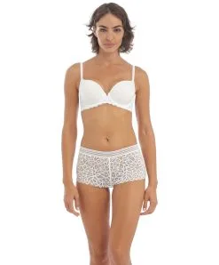 Soutien-gorge Lisse Moulé à Armatures De La Nouvelle Collection De Lingerie Blanche Raffiné De Chez Wacoal. -SOUTIEN-GORGE Soldes Boutique Soutien gorge t shirt contour lisse Wacoal Raffine blanc WE148004 WHE 5